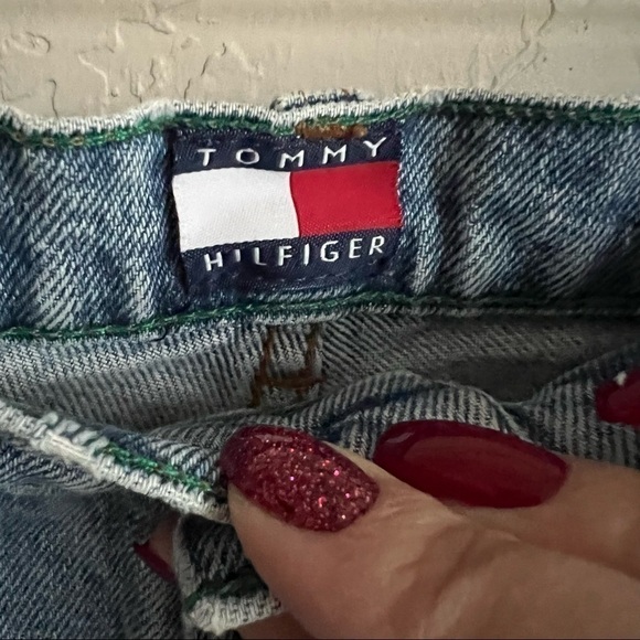 Tommy Hilfiger Vintage Heavily Distressed Denim Jeans Shorts - Picture 8 of 11
